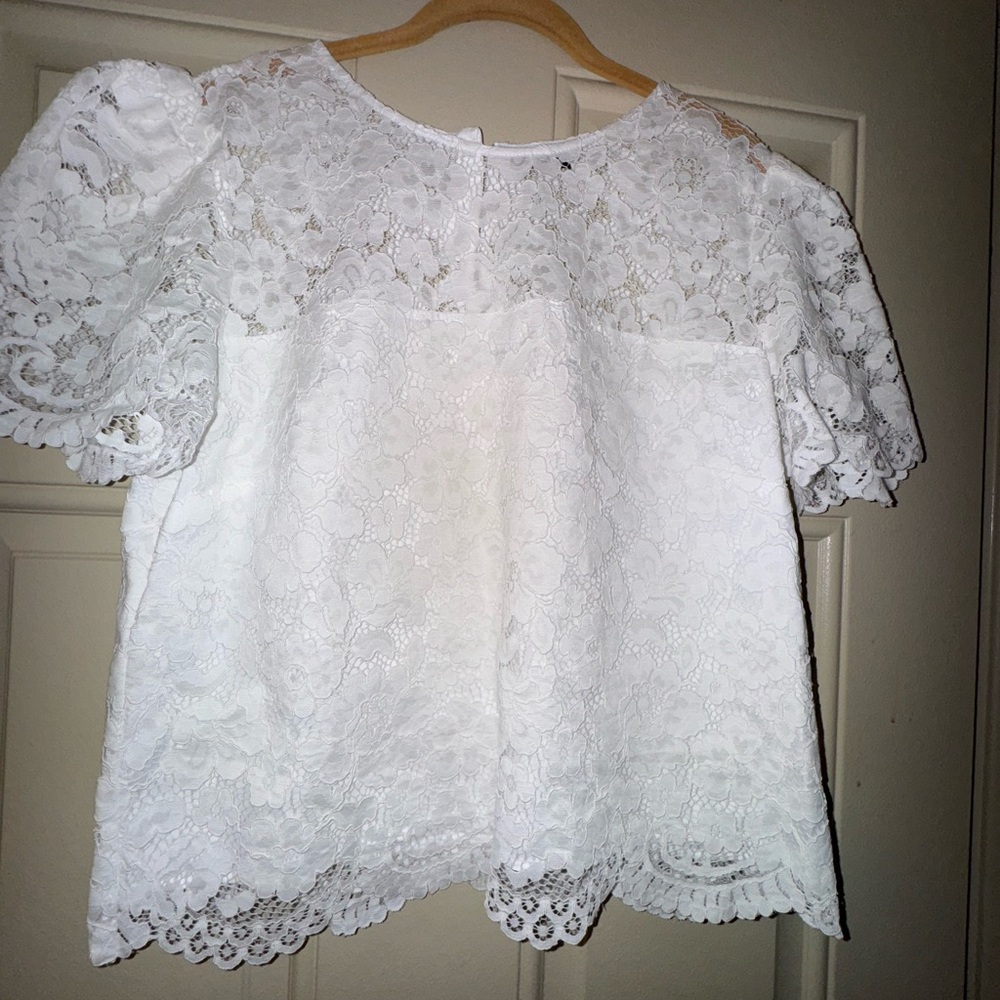 Express White Lace Blouse